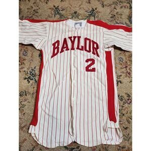 Vintage 60s Baylor School Chattanooga Pinstripe Baseball Jersey Size 38 Medium
